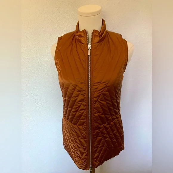 Lafayette 148 Bellamy fully reversible Vest in copper color size XXS - Picture 2 of 11